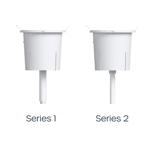 2 grow pots indicating differences between series one and series 2.