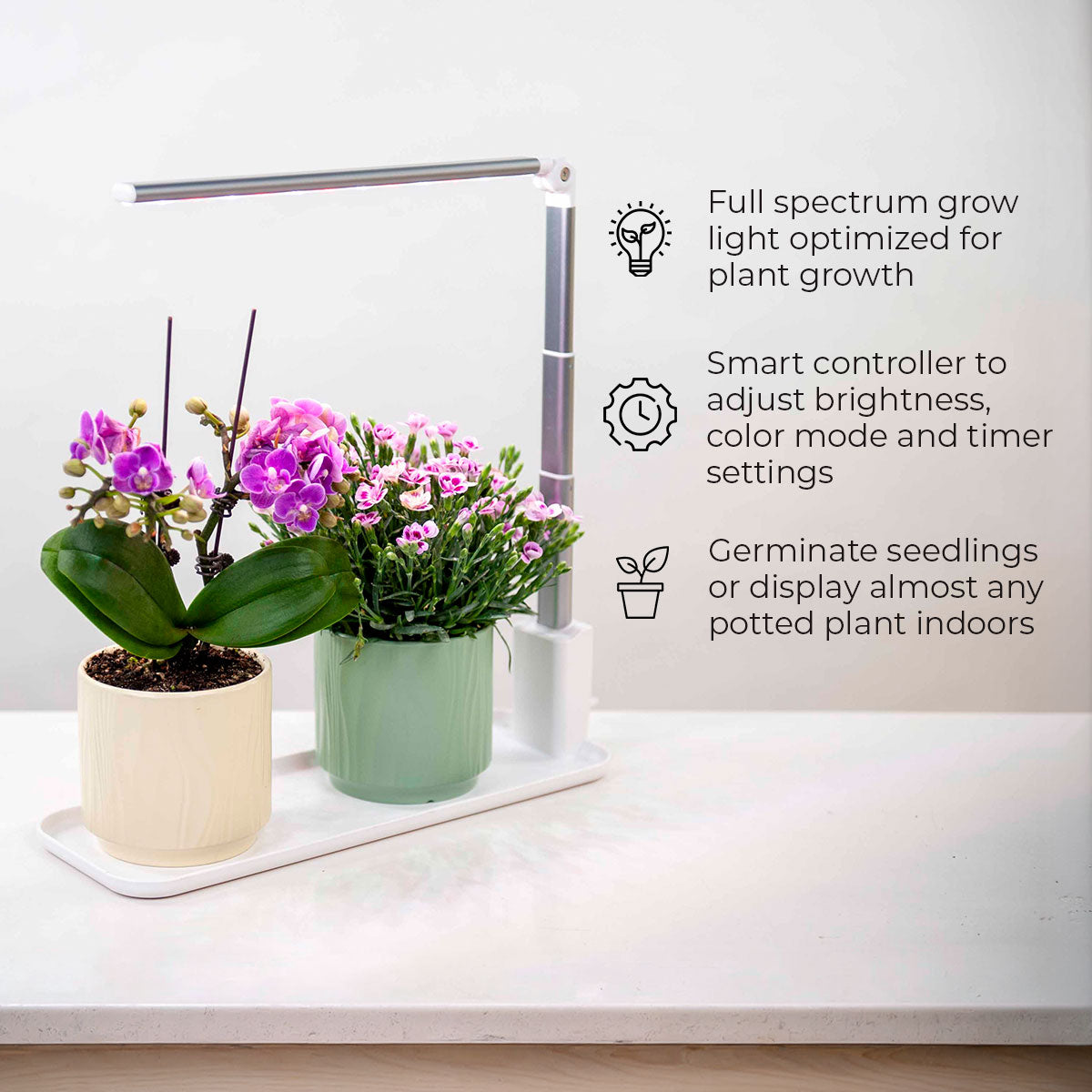 grow tray grow light features highlighted